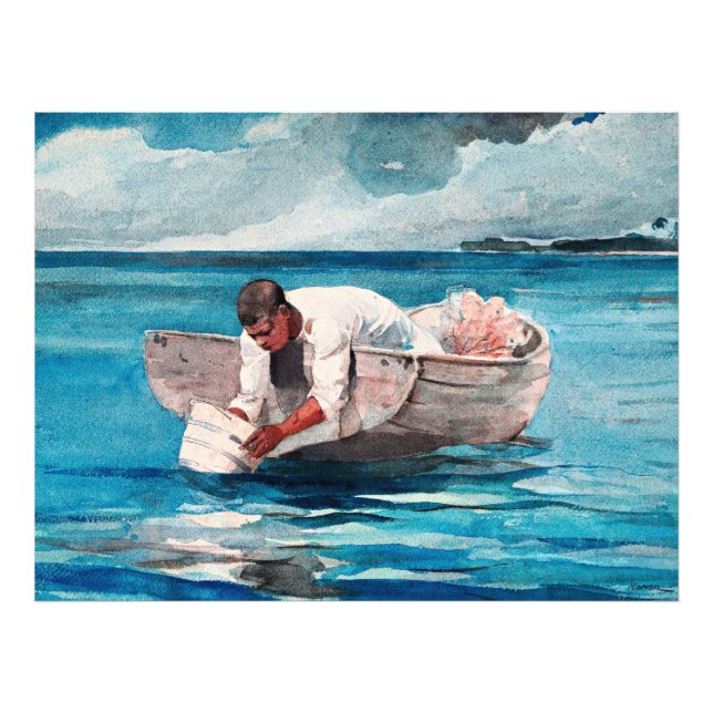 Foto Ventilador del agua, famoso arte de Winslow Homer, (Frente)