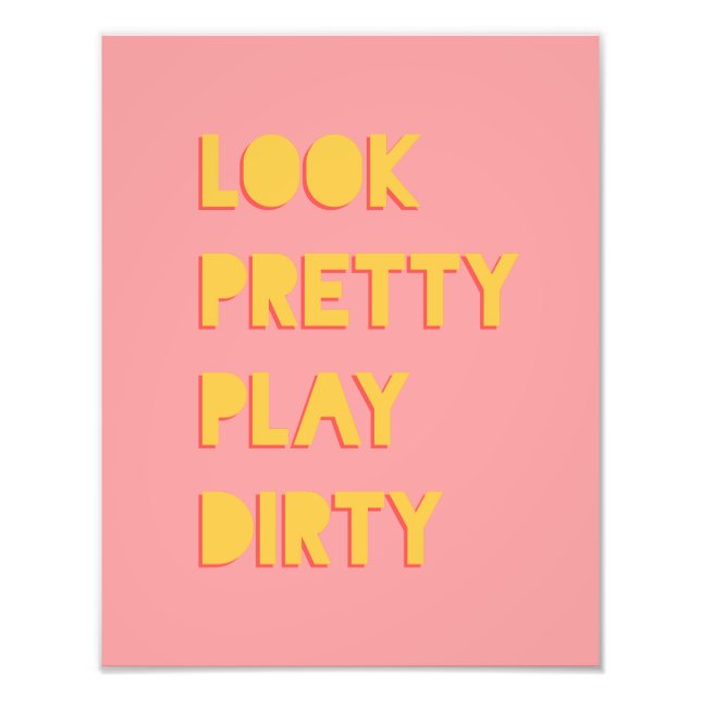 Foto Ver Bonito Reproducción sucia cita de éxito rosa (Frente)