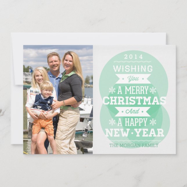 Foto verde del día de fiesta del navidad de la (Anverso)