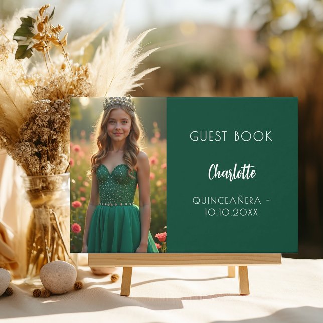 Foto verde esmeralda Libro de invitados Quinceaner (Subido por el creador)