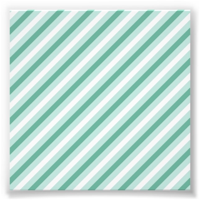 Foto Verde Menta Blanco Fleur De Lis Delicado Pastel (Frente)