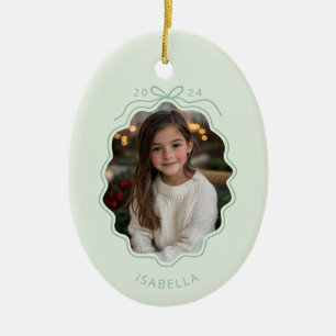 Foto verde pastel Ornamento simple de doblado
