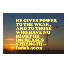 Foto Verso de la Biblia de Isaías 40:29.