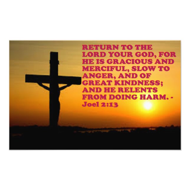 Foto Verso de la Biblia de Joel 2:13. (Frente)