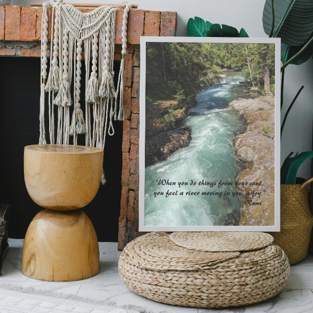 Foto Verso de poesía de Wild River Rumi (In Situ Framed)
