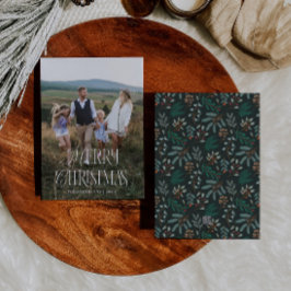 Foto vertical botánica de Navidad vintage