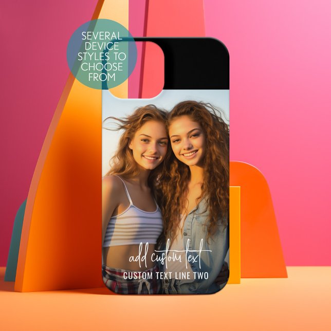 Foto vertical con texto Personalizado en escritura (Personalized Phone Case - Choose Your Device and Customize the Design)
