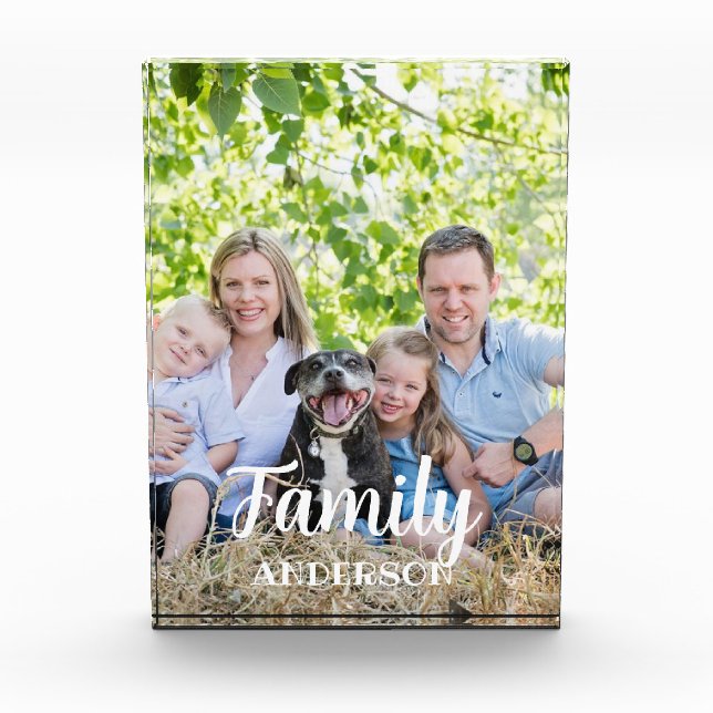 Foto vertical personalizada con guión blanco de am (Anverso)