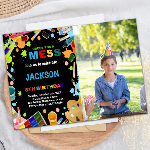 Foto Vestido Negro Para Invitaciones A Pintar Mess