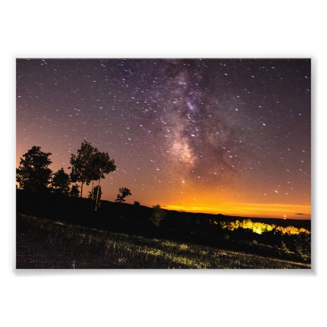 Foto Vía Láctea vista desde el lago Silver, Michigan (Frente)
