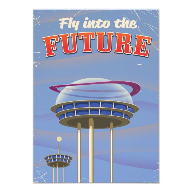 Foto Viaje al futuro poster de ciencia ficción (Frente)