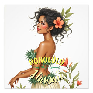 Foto Viaje de estilo vintage en Hawái Honolulu Hula Chi