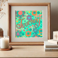 Viaje verde azulado Bonito floral cardíaca Inspira