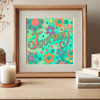 Foto Viaje verde azulado Bonito floral cardíaca Inspira