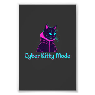 Foto Vibes de gatos cibernéticos - Diseño estético Neon