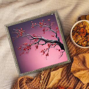 Foto Vibrante arte de árbol de cerezo rosa