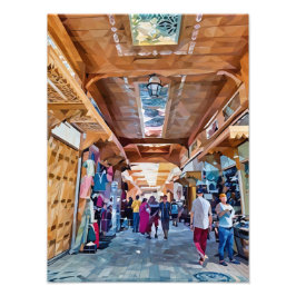 Foto Vibrante Bazar del Norte de África con tiendas