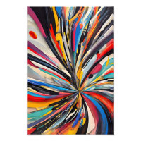 Vibrante explosión abstracta de arte moderno