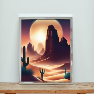 Foto Vibrante paisaje del desierto con dunas de arena r
