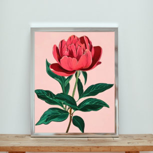 Foto Vibrante Peony Floral Art