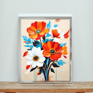 Foto Vibrante Pintura de Bouquet Floral