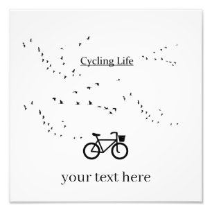 Foto Vida Ciclista Libre como un Pájaro Arte en Blanco 