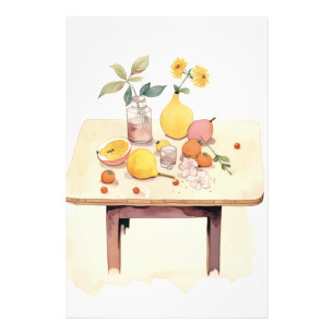 Foto Vida fija y caprichosa con frutas y flores