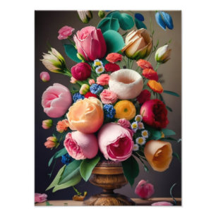 Foto Vida muerta a la luz del sol: Vibrante Bouquet en 
