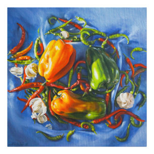 Foto Vida picante con pimientos y ajo