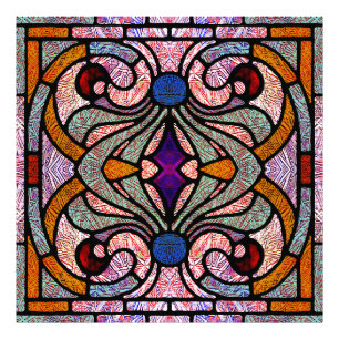 Foto Vidrio manchado victoriano con colores compartidos