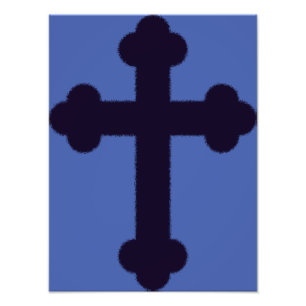 Foto Vieja cruz cristiana púrpura