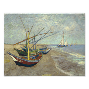Foto Vincent van Gogh - barcos de pesca en la playa