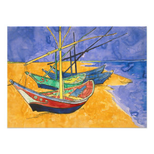 Foto Vincent van Gogh - Barcos de Pesca en la Playa