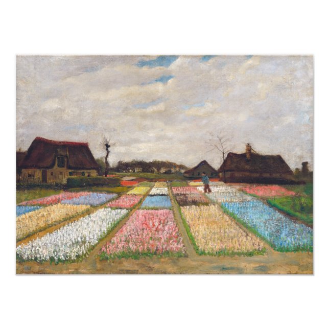 Foto Vincent van Gogh - Camas de flores en Holanda (Frente)