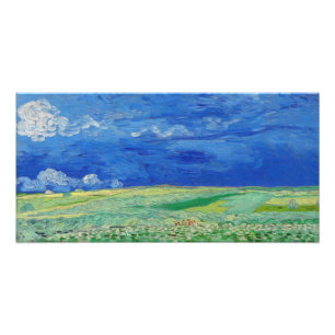 Foto Vincent van Gogh - Campos de trigo bajo nubes de t