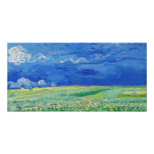 Foto Vincent van Gogh - Campos de trigo bajo nubes de t