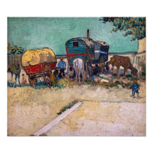 Foto Vincent van Gogh - Caravanas, campamento gitano ce
