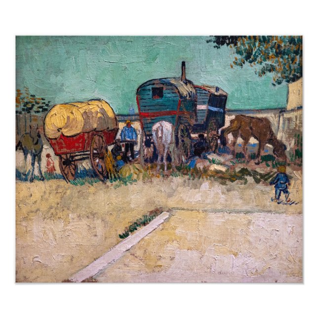 Foto Vincent van Gogh - Caravanas, campamento gitano ce (Frente)
