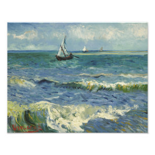 Foto Vincent van Gogh - El paisaje marino cerca de Les 