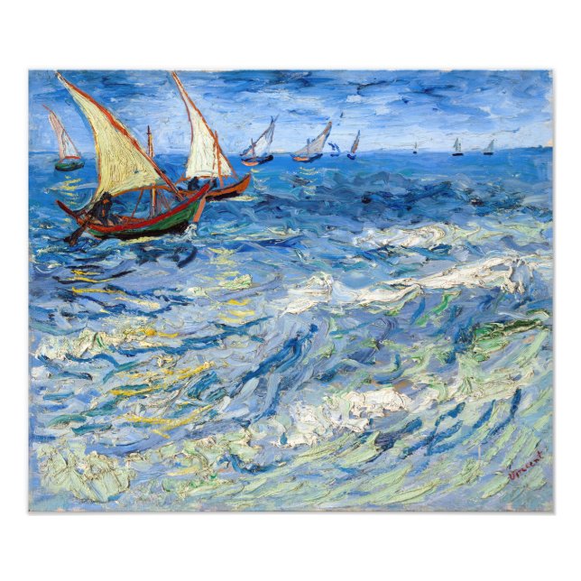 Foto Vincent van Gogh - El paisaje marino de Saintes-Ma (Frente)