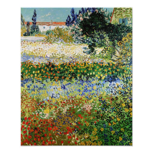 Foto Vincent van Gogh - Jardín de flores (Frente)