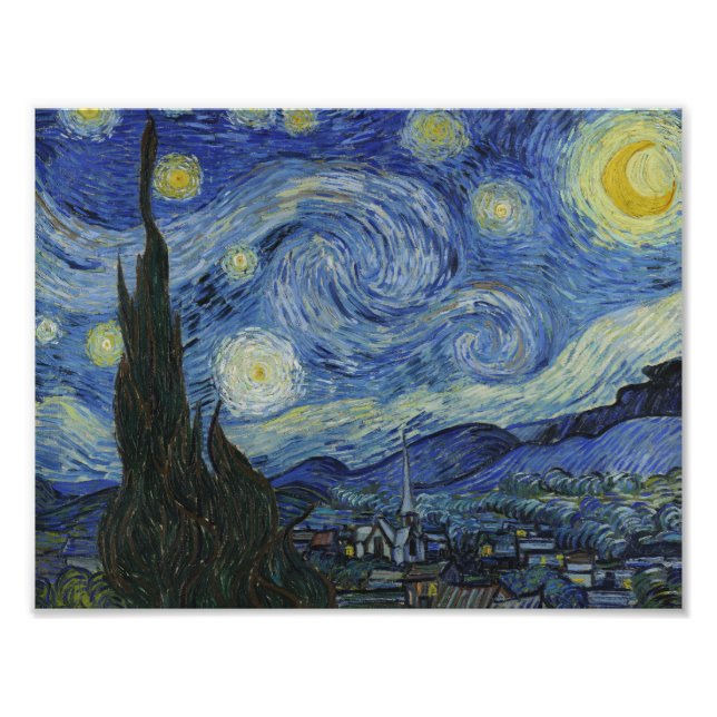 Foto Vincent van Gogh - Noche Starry (Frente)