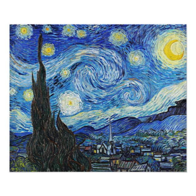 Foto Vincent van Gogh, Noche Starry (Frente)
