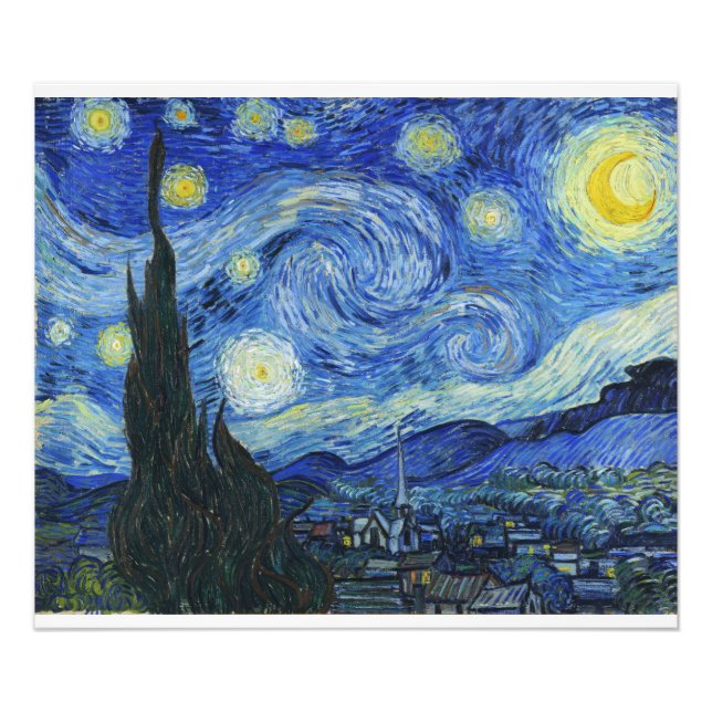 Foto Vincent Van Gogh - Noche Starry (Frente)