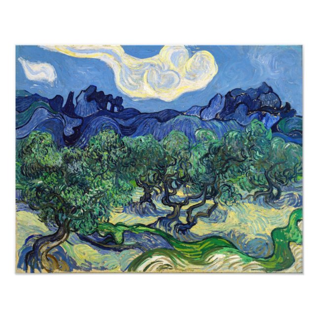 Foto Vincent van Gogh - Olivos con los Alpilles (Frente)