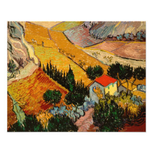 Foto Vincent van Gogh - Paisaje, Casa y Labrador