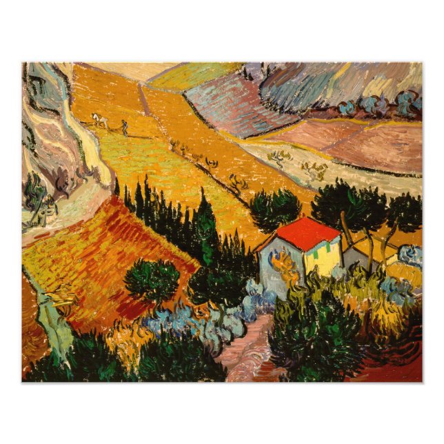 Foto Vincent van Gogh - Paisaje, Casa y Payaso (Frente)