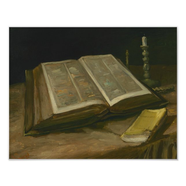 Foto Vincent van Gogh - Todavía la vida con la Biblia (Frente)