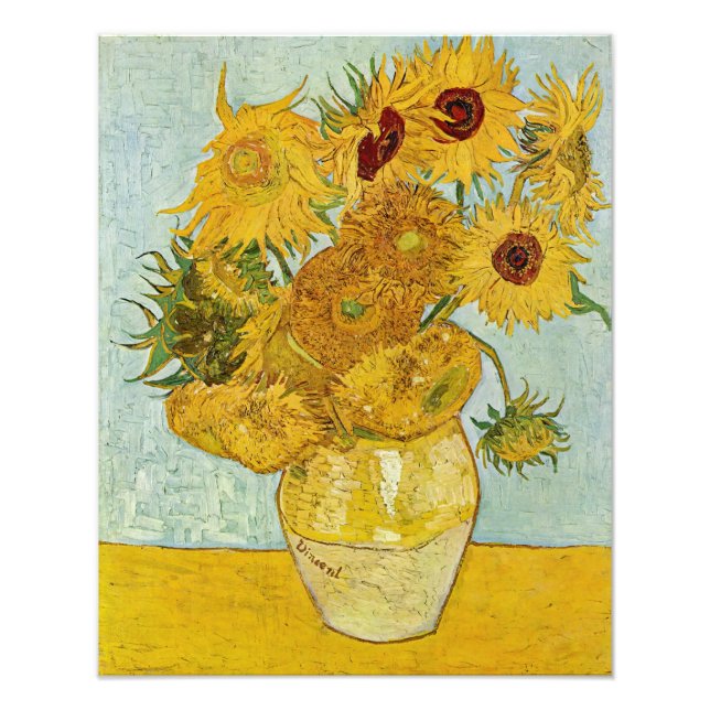 Foto Vincent Van Gogh - Vase con doce girasoles (Frente)
