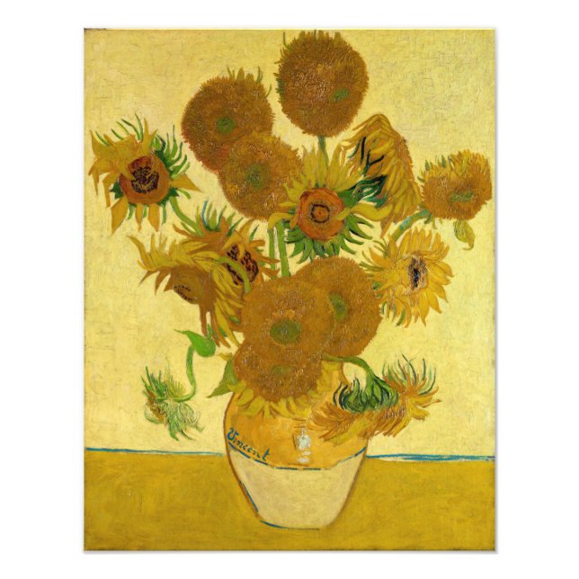 Foto Vincent van Gogh - Vase con quince girasoles (Frente)